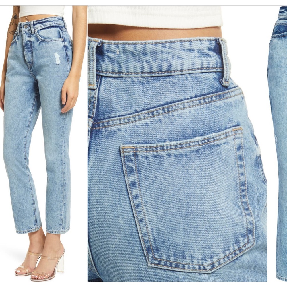 NWT Lovers + Friends Reece High Rise Straight Leg Jeans